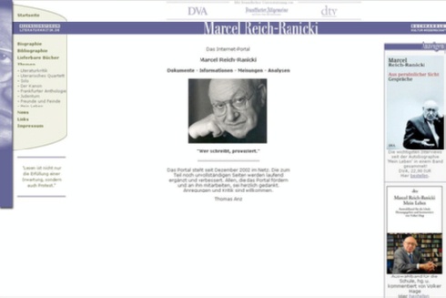 Das Internet Portal "Marcel Reich-Ranicki"
